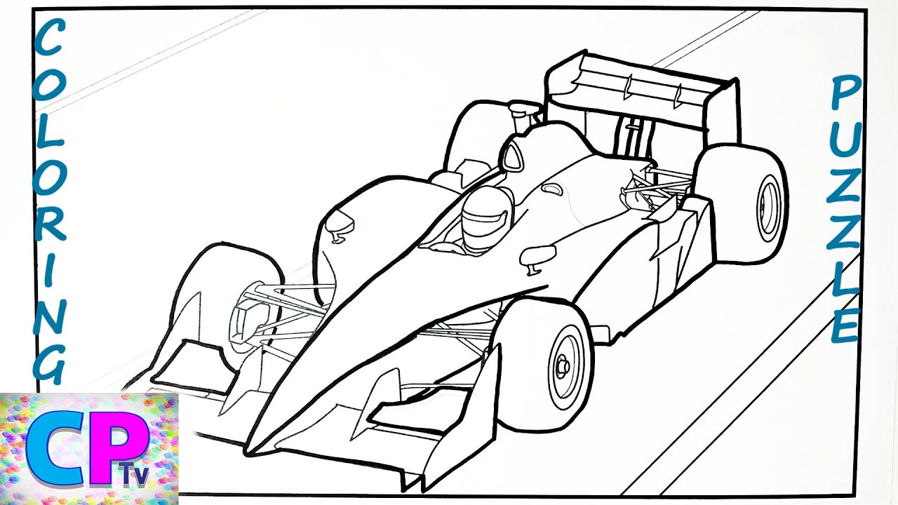 Formula one speed car coloring pagesracing car coloring and puzzle