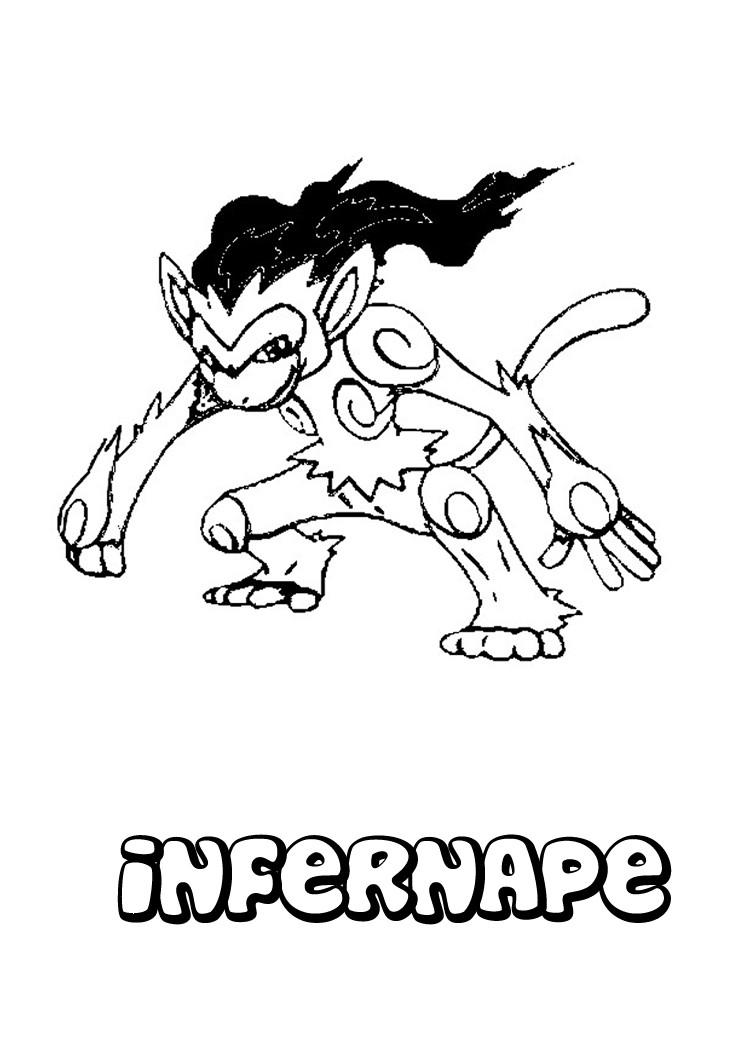 Infernape coloring pages