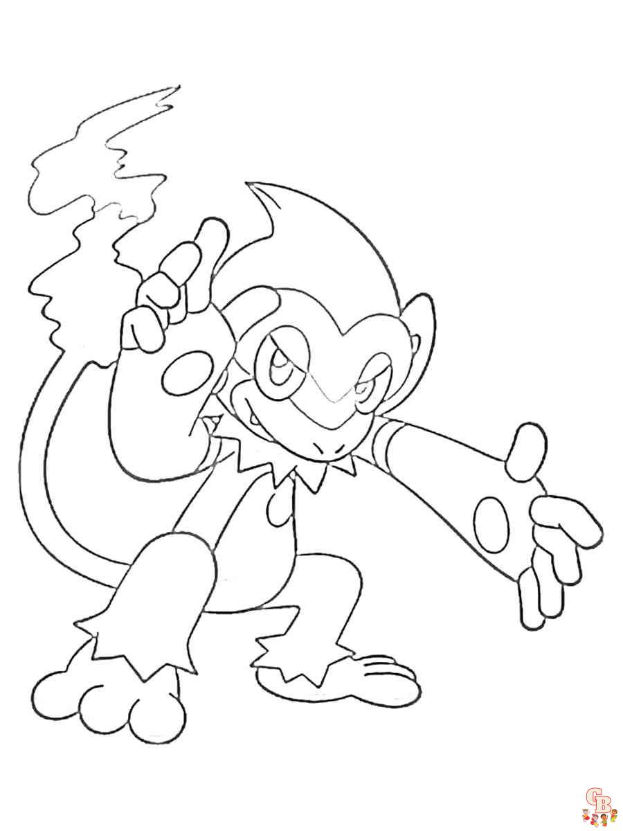 Pokemon monferno coloring pages fun and educationa