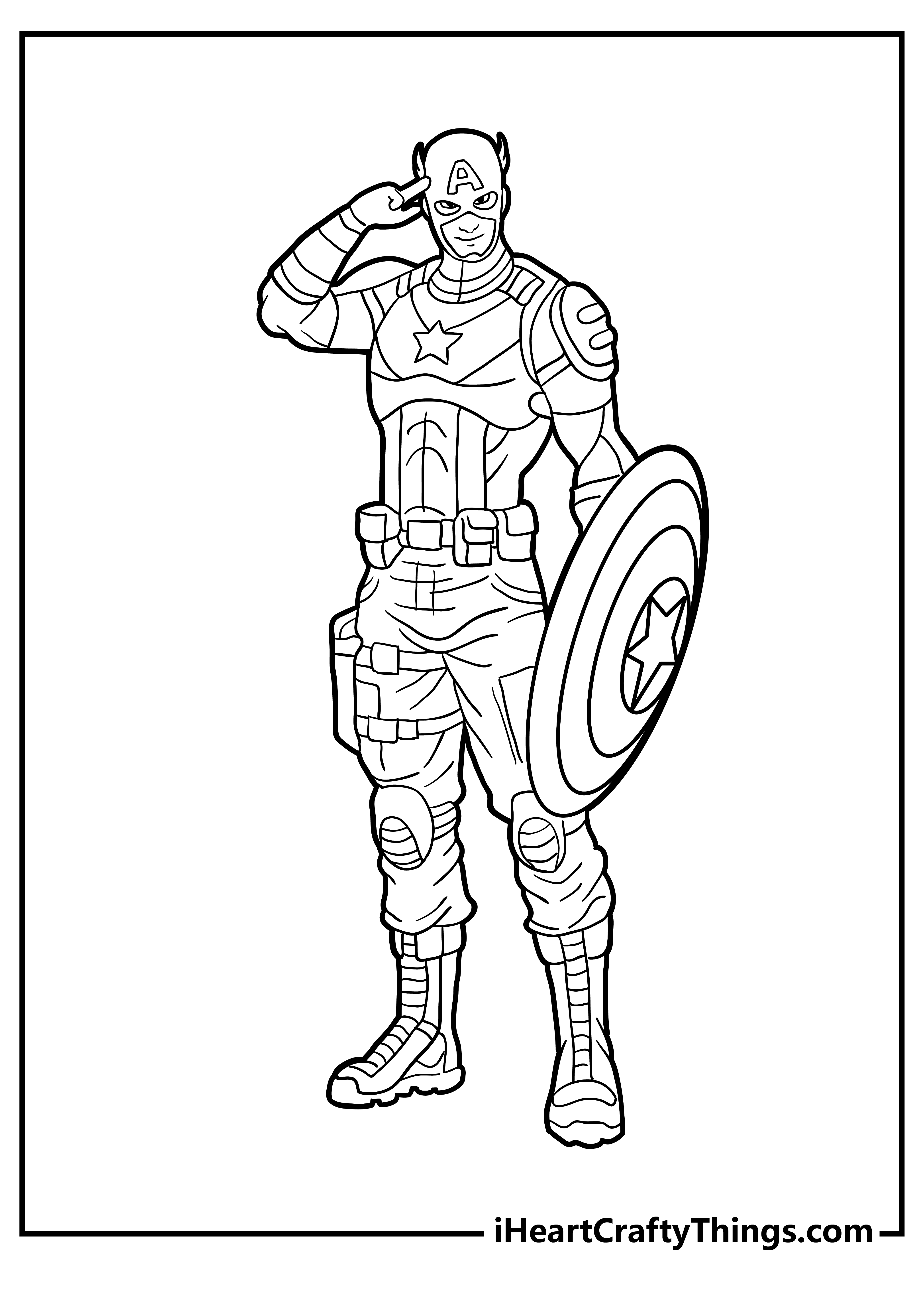 Captain america coloring pages free printables