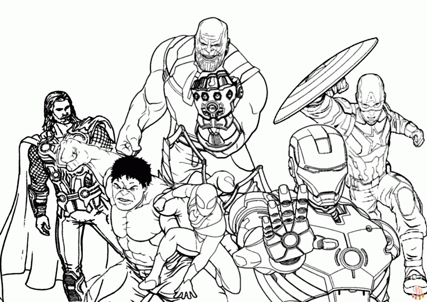 Free avengers infinity war coloring pages easy for kids