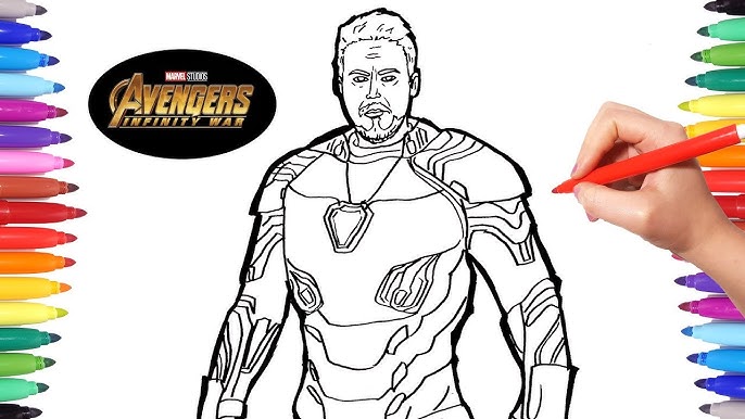 Avengers infinity war thor avengers coloring pages watch how to draw thor infinity war