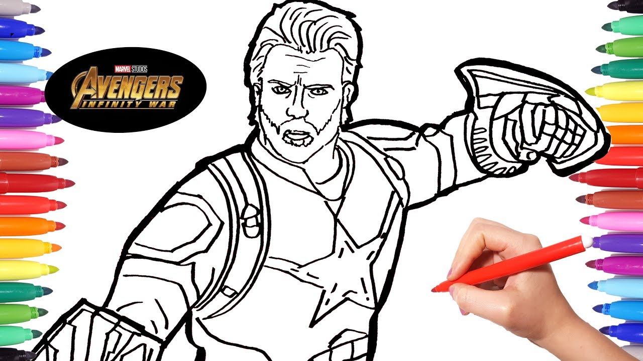 Avengers infinity war captain aerica avengers coloring book coloring pages avengers