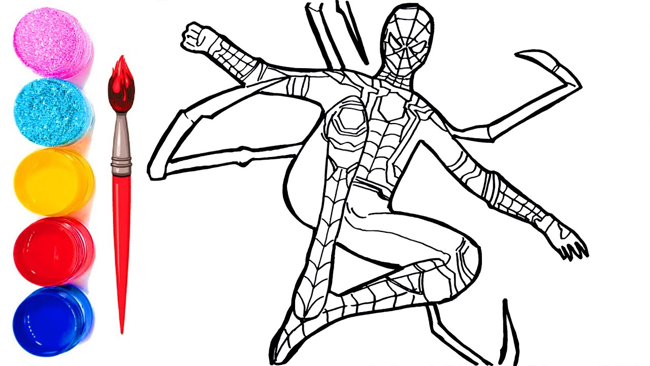 Avengers infinity war iron spider avengers coloring pages how to draw spiderman infinity war