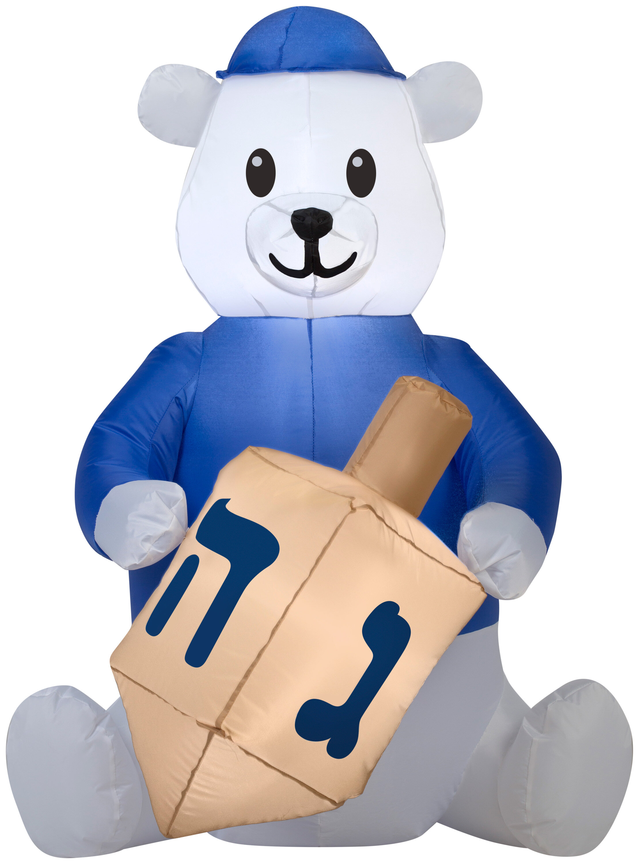 Gemmy industries airblown outdoor hanukkah dreidel bear inflatable