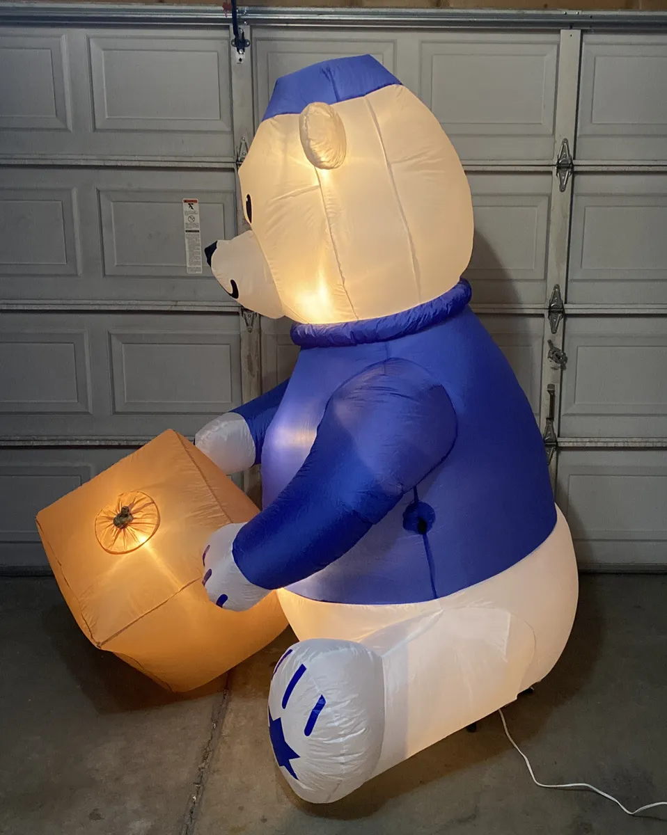 Ft hanukkah bear wdreidel airblown inflatable indooroutdoor decoration read