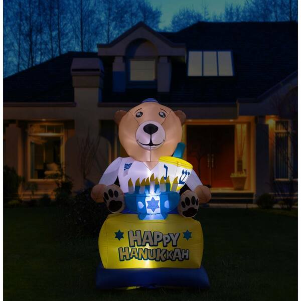 Gardenised giant hanukkah inflatable bear