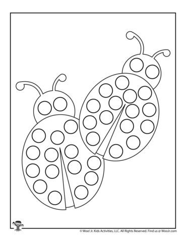 Fun and creative spring dot coloring pages for kids