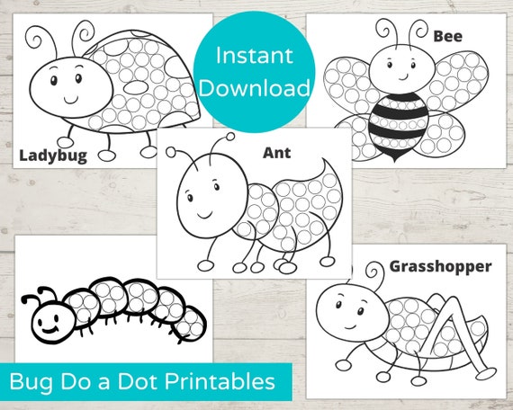 Bug dot marker printables do a dot printable toddler activity bug dot art dot marker activity