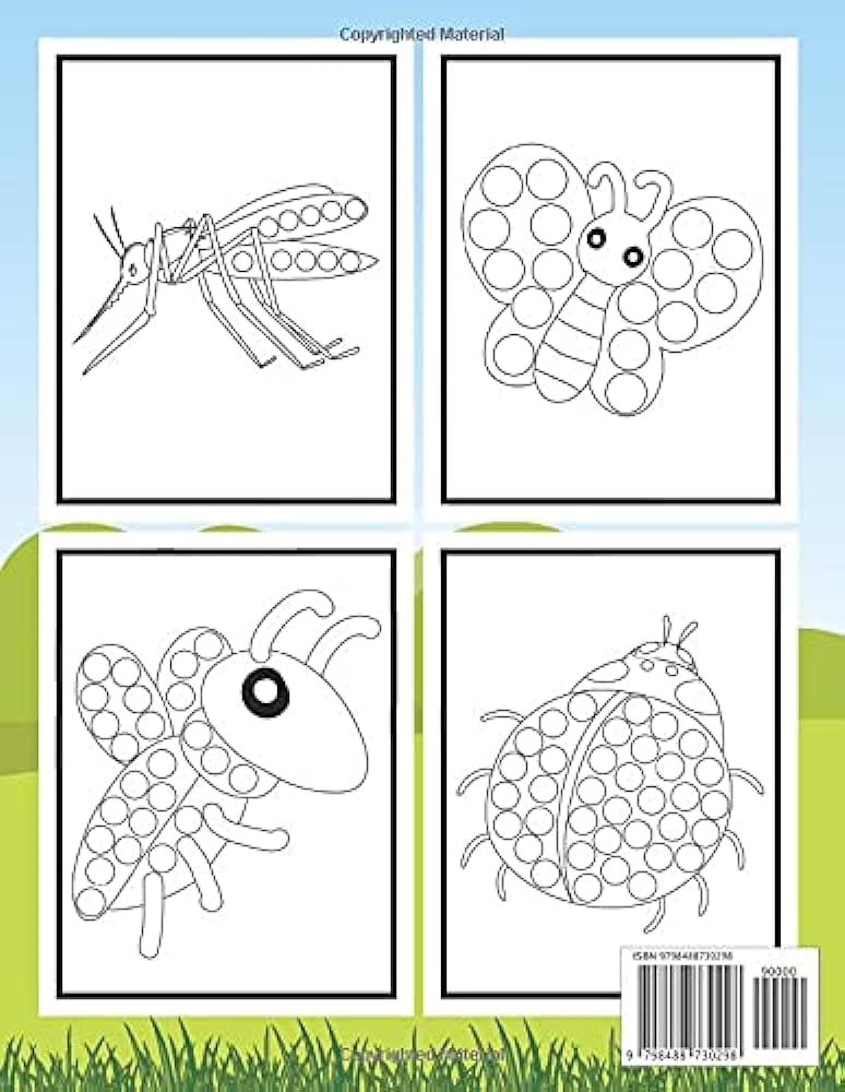 Bugs and insects dot marker coloring book beautifully designed bugs and insect color dot marker books rahaman ariful books