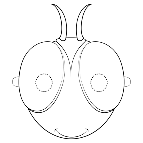 Bug mask coloring page free printable coloring pages