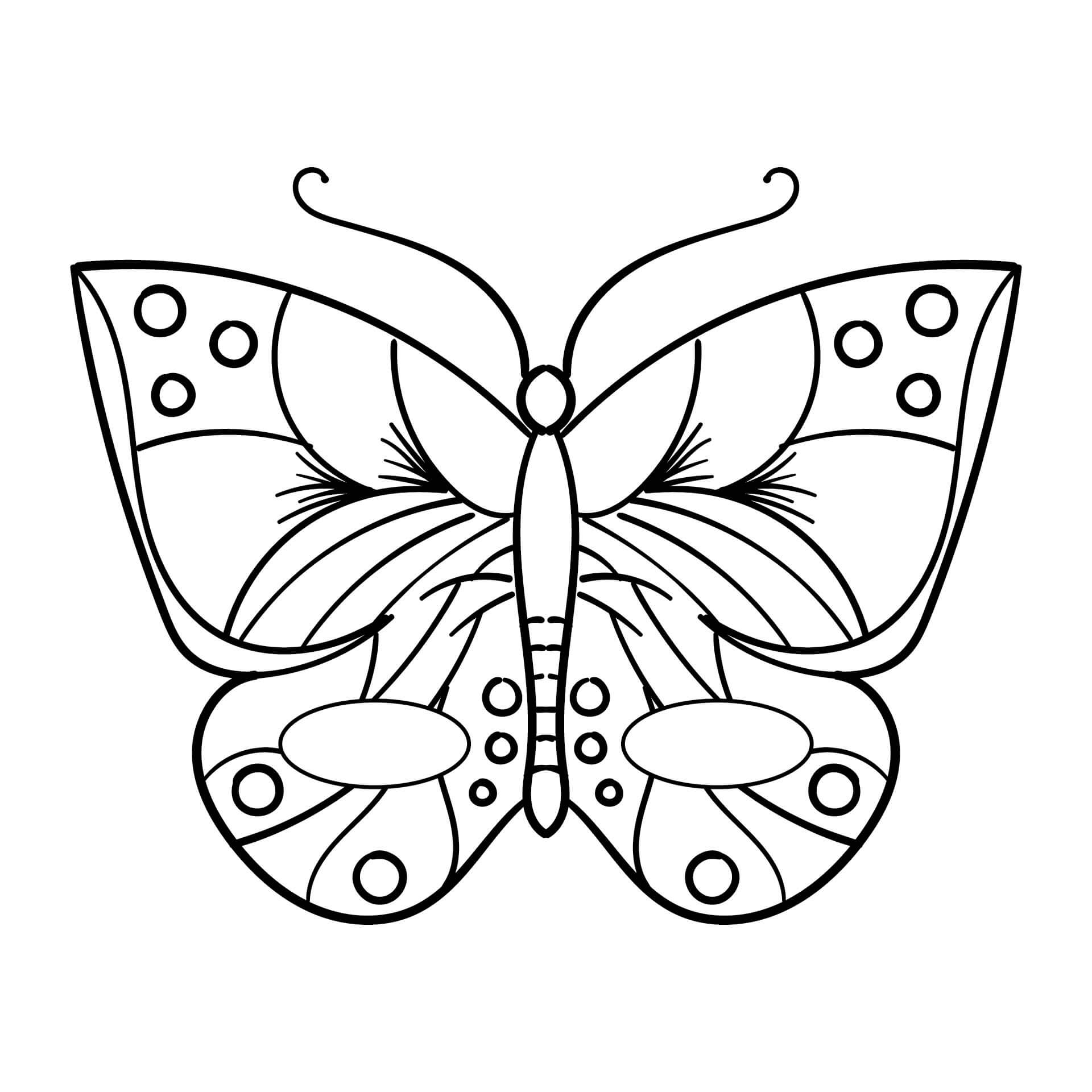 Butterfly mask coloring page