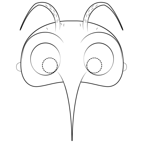 Mosquito mask coloring page free printable coloring pages