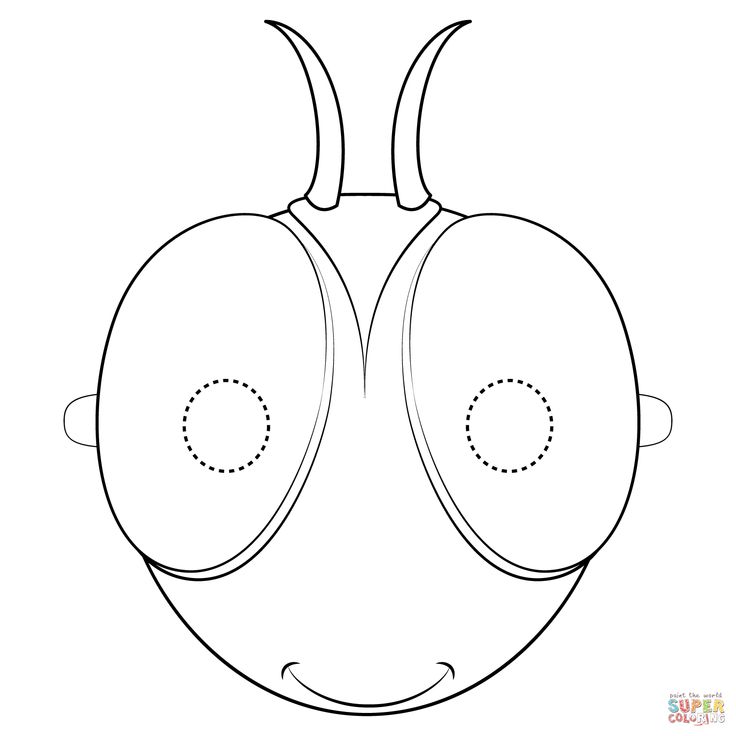 Bug mask coloring page free printable coloring pages free printable coloring pages bugs free printable coloring