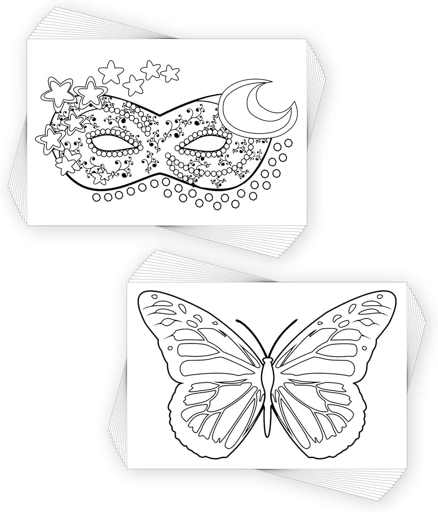 Colorpockit x postcard coloring book card decks with mask mania and butterflies too refills plete portable coloring kit contains two