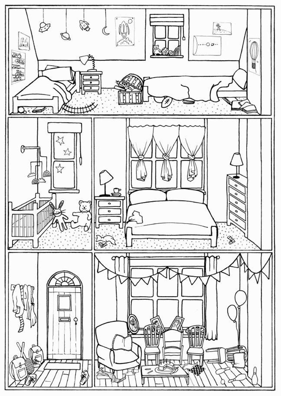 Buy bundle of colouring pages house interiors instant download print colour and play online in india