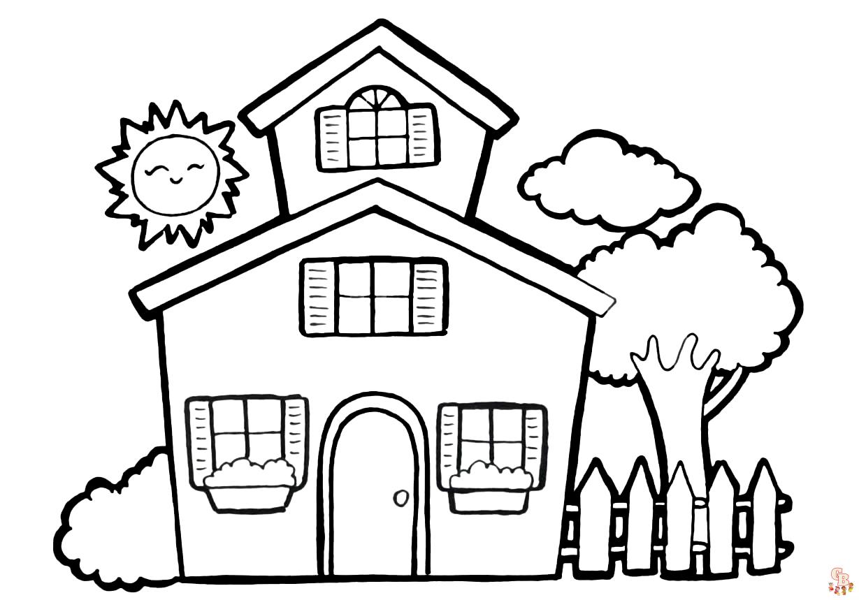 Inside house coloring pages fun and free printable sheets for kids