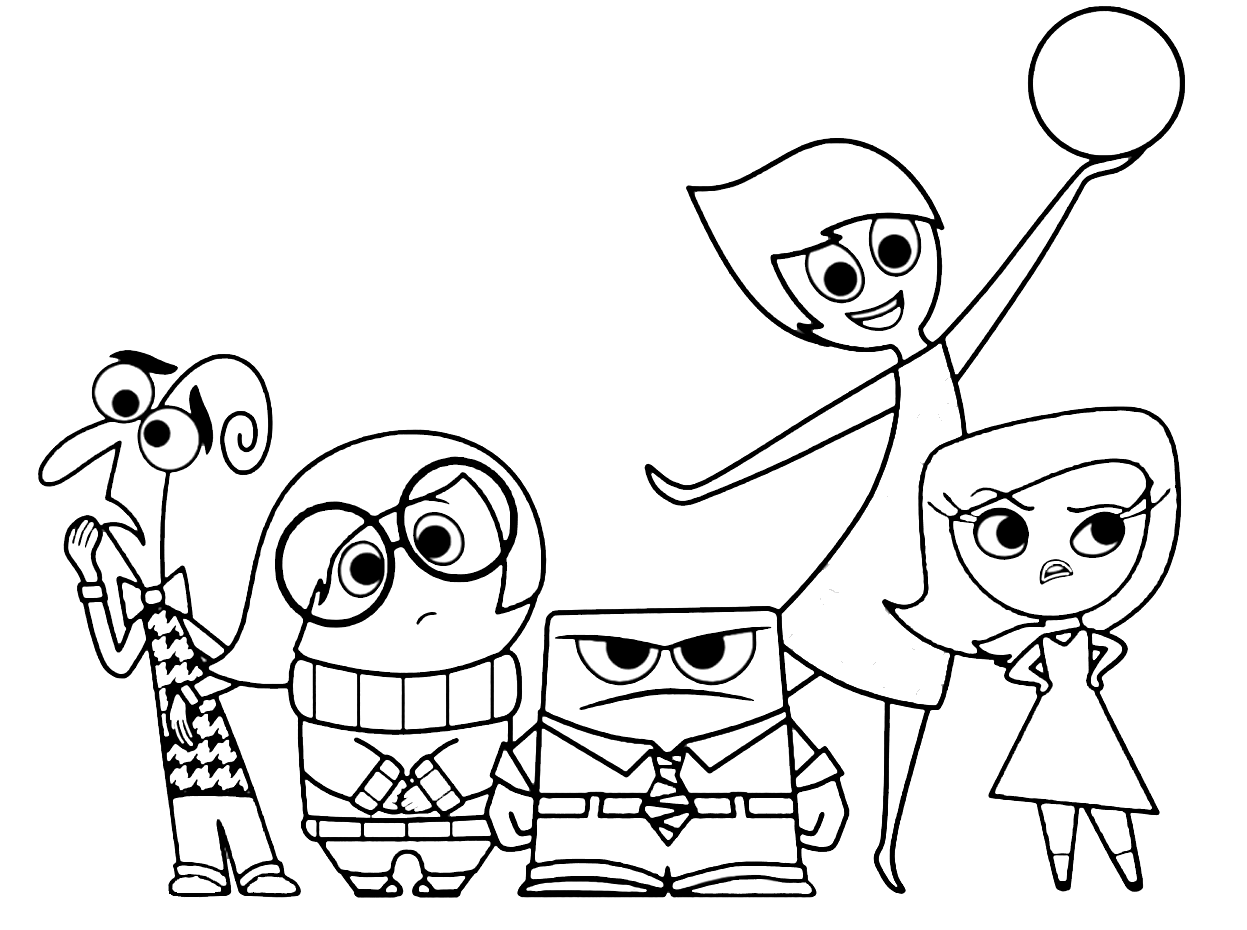 Inside out coloring pages