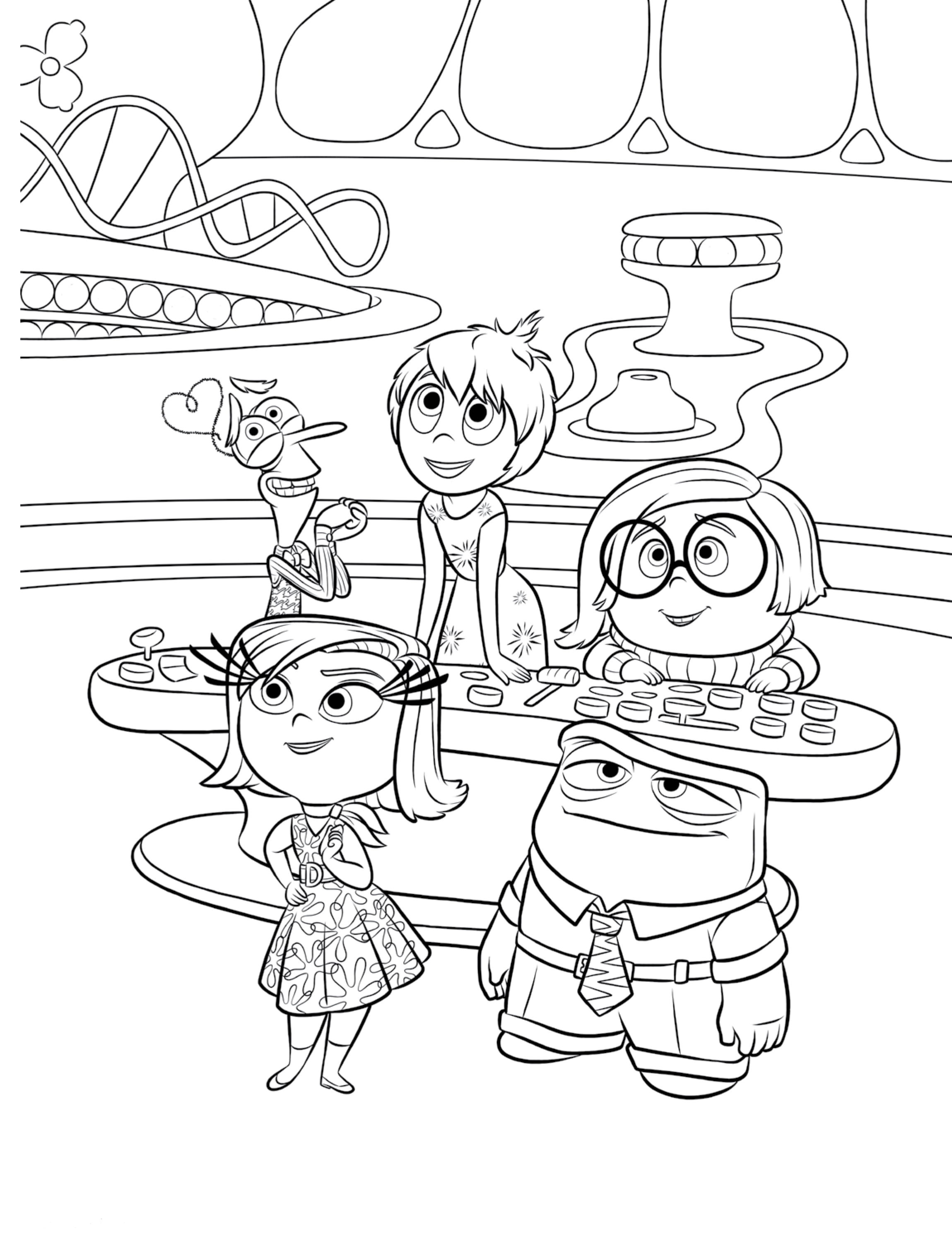 Inside out coloring pages