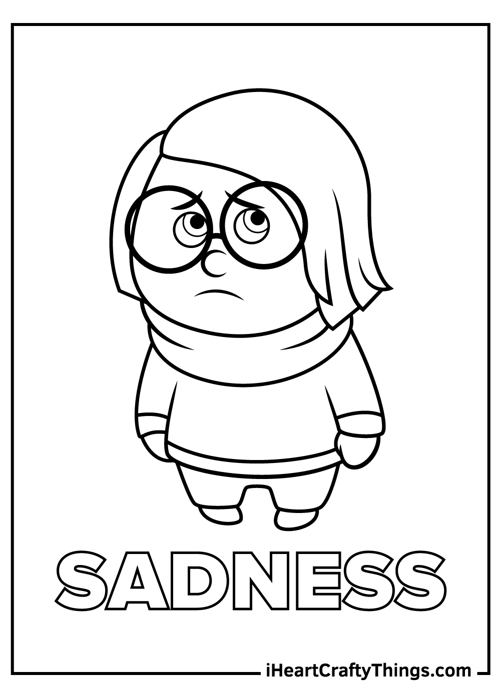 Inside out coloring pages free printables