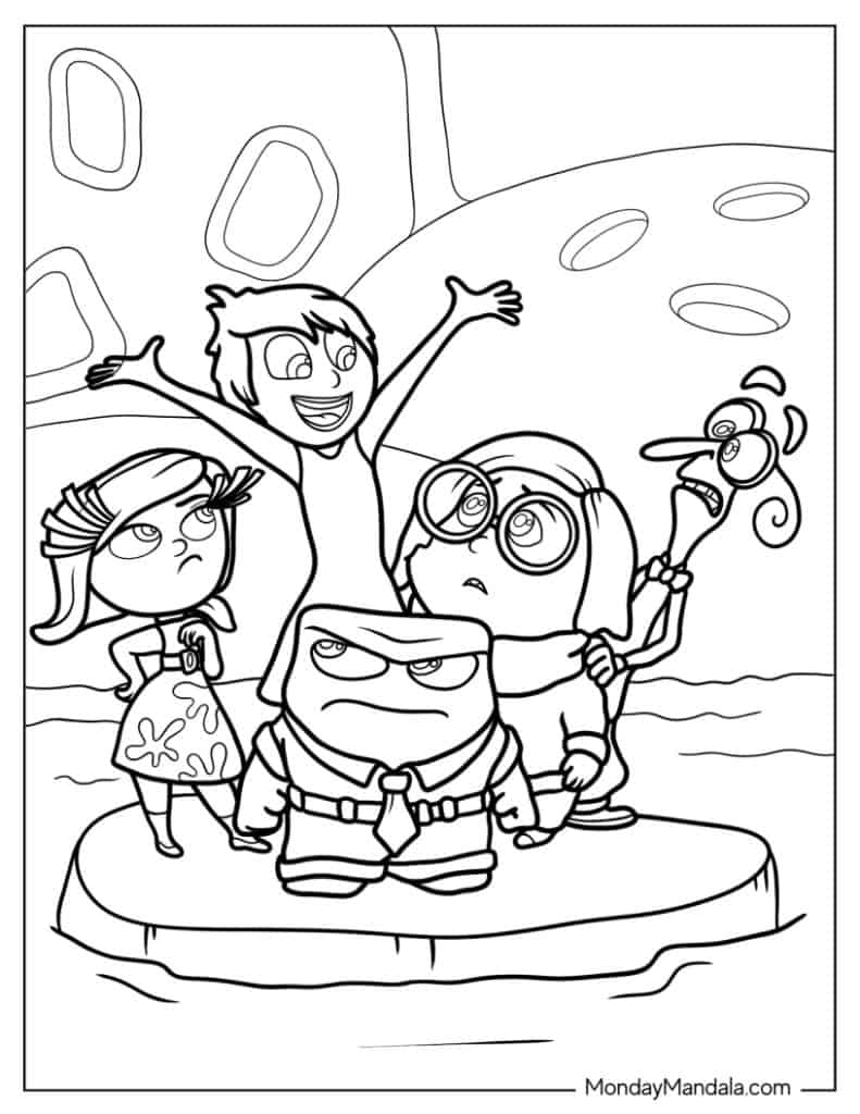 Inside out coloring pages free pdf printables