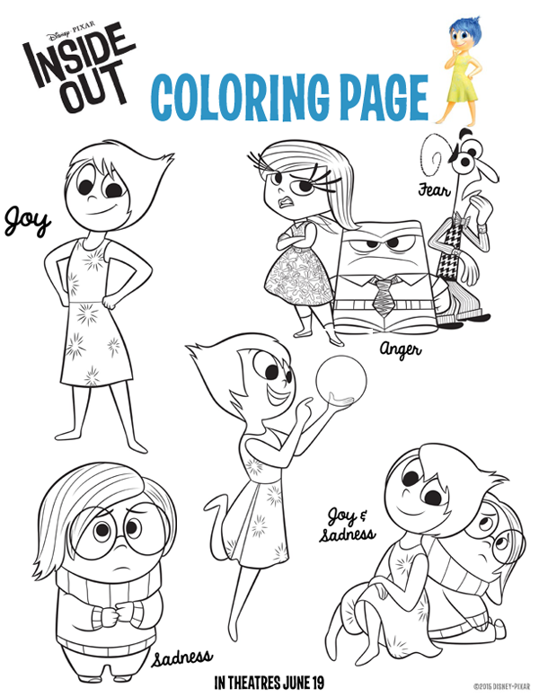 Inside out printables family activity sheets insideoutevent insideout inside out coloring pages coloring pages disney coloring pages