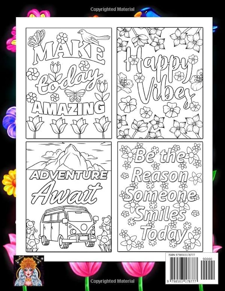 Adult coloring book inspirational quotes make today amazing simple large print coloring pages with motivational and inspirational sayings perfect relaxation gifts for women and girls victoria damita books