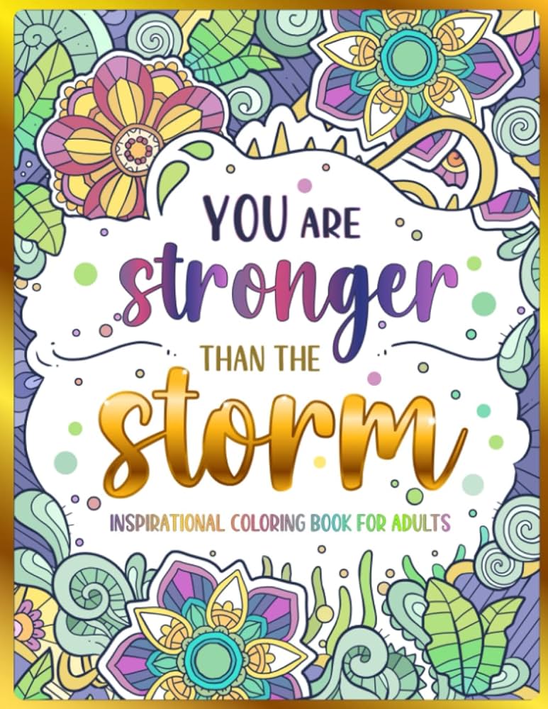 Inspirational coloring book for adults motivational quotes patterns to color