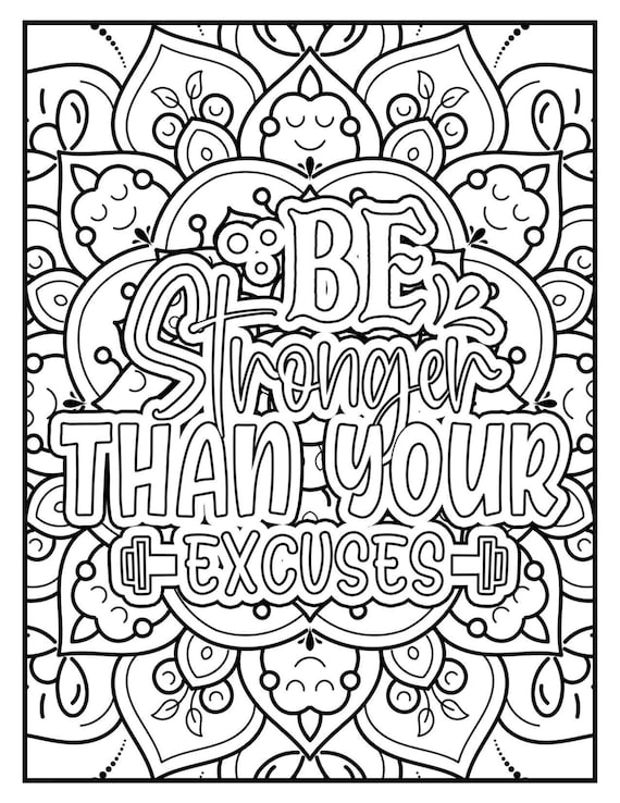 Motivational coloring pages printable inspirational quotes coloring book adult coloring pages gift for her mindfulness coloring