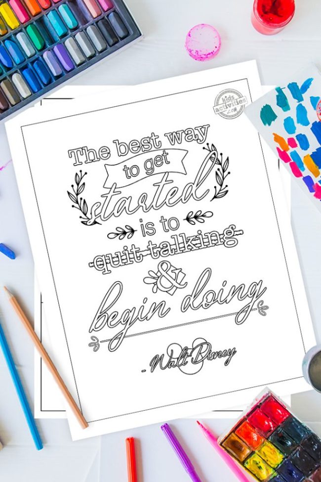 Inspirational quote coloring pages for adults kids activities blog