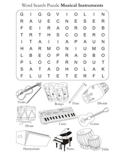 Word search puzzle musical instruments download free word search puzzle musical instruments forâ music worksheets free music worksheets music lessons for kids