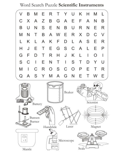 Word search puzzle scientific instrments download free word search puzzle scientific instrmentâ science tools coloring pages for kids free word search puzzles