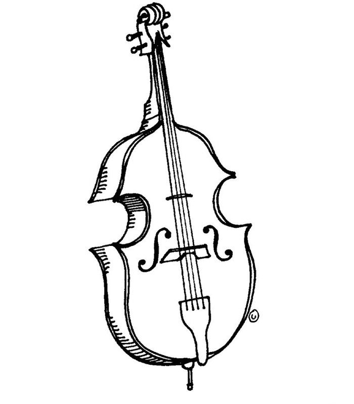 Dibujo de instrumentos musicales para colorear y pintar