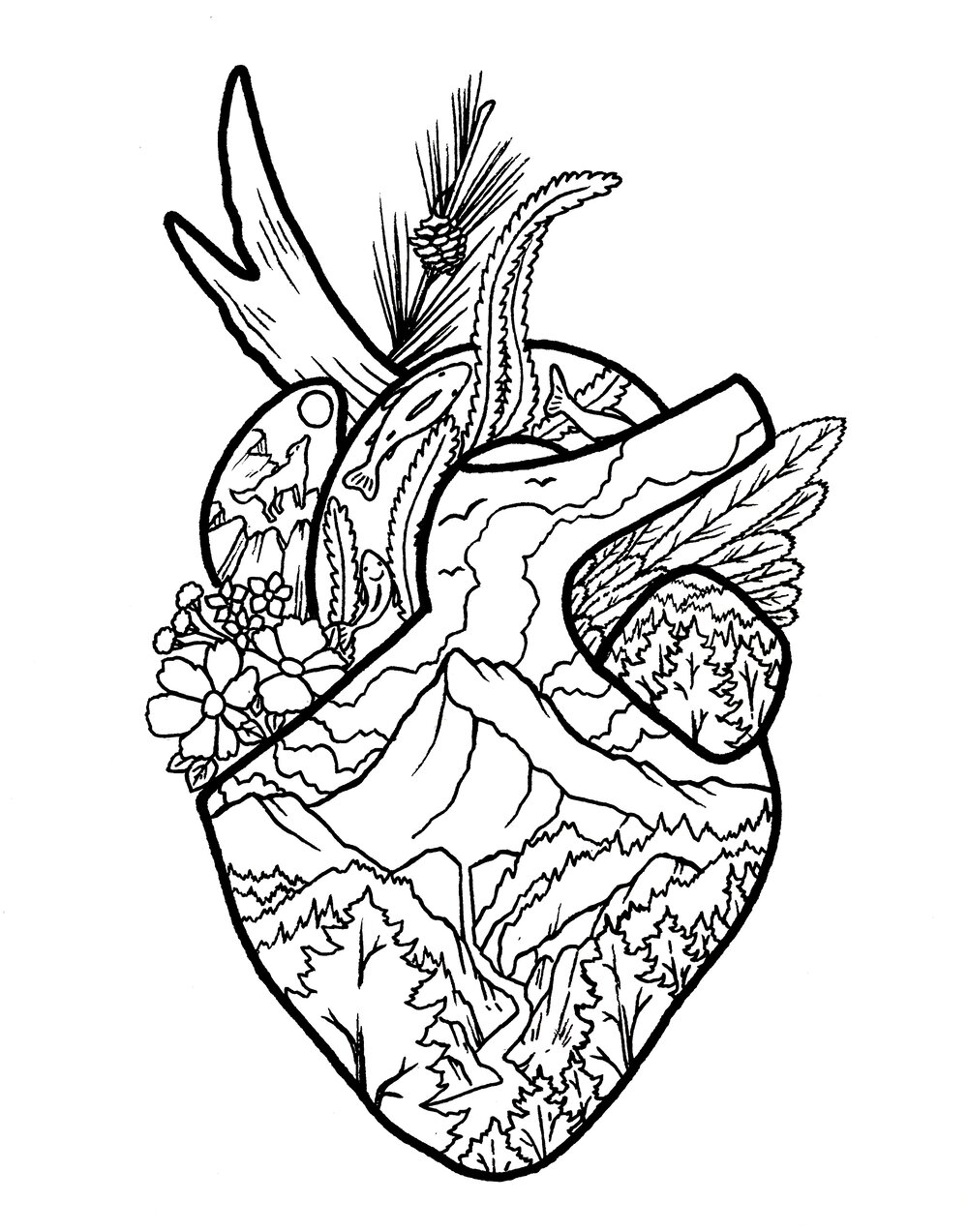 Advanced coloring pages wild at heart â a million tiny lines