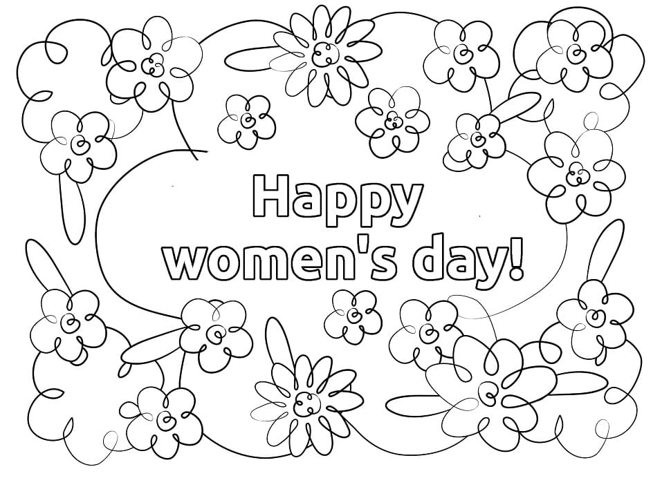 International womens day coloring pages