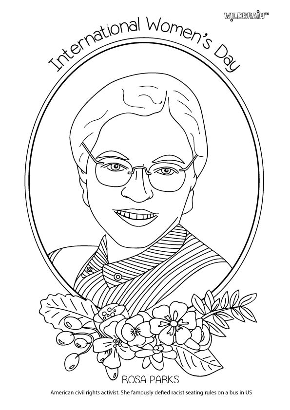 The name rosa parks has bee synonymous with civil rights she was a lifetime campaigner foâ women history month activities coloring pages love coloring pages