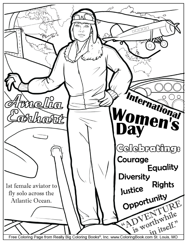 International womens day coloring page