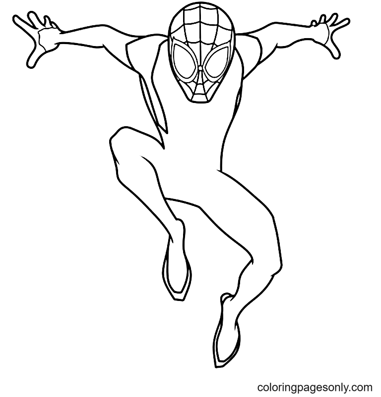 Miles morales coloring pages printable for free download
