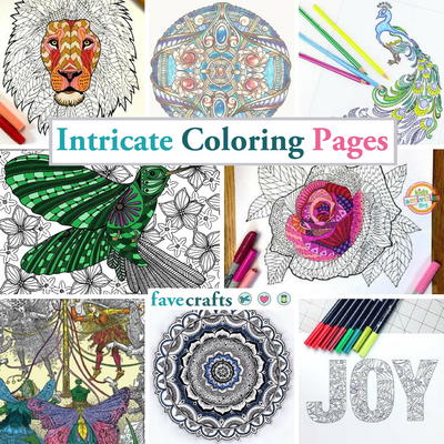 Intricate coloring pages