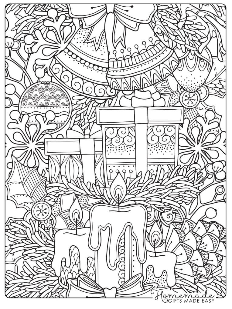 Free christmas coloring pages for adults in