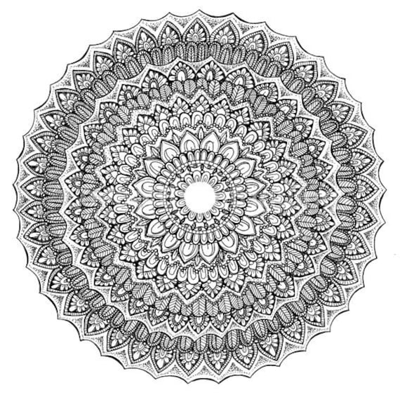 Intricate pdf sacred geometry nature inspired mandala art printcoloring page