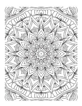 Intricate mandala coloring pages by busy bee queen tpt