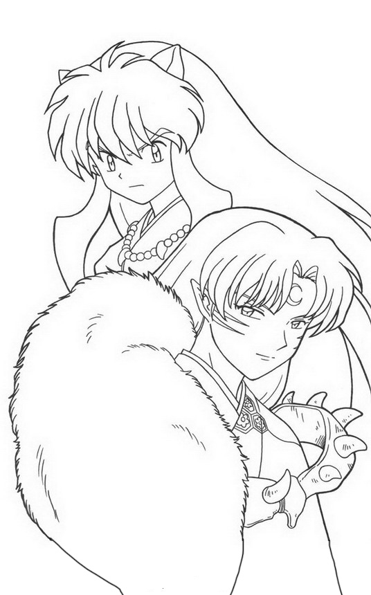 Free printable coloring pages inuyasha