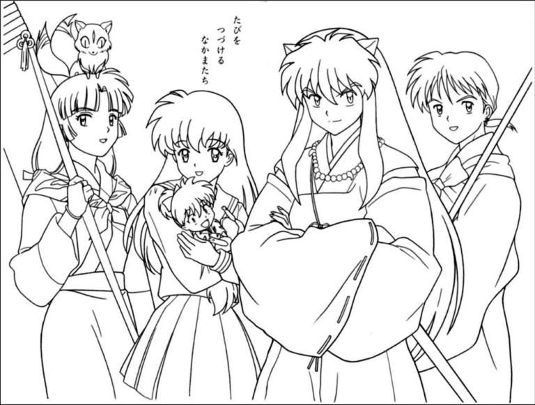 Full inuyasha characters coloring pages coloring pages coloring books inuyasha