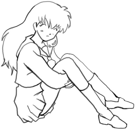 How to draw kagome higurashi from inuyasha with easy steps manga tutorial