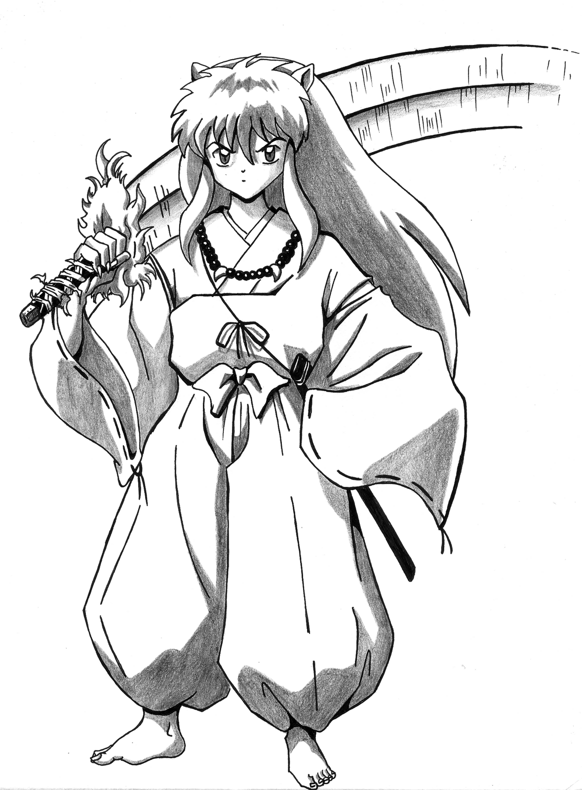 Free printable inuyasha coloring pages for kids