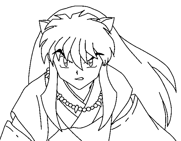 Inuyasha warrior coloring page