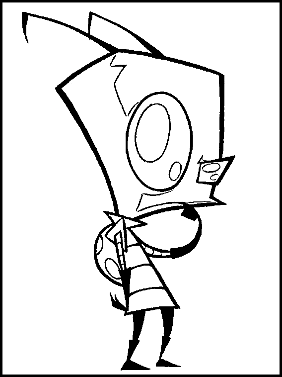 Invader zim coloring pages printable for free download