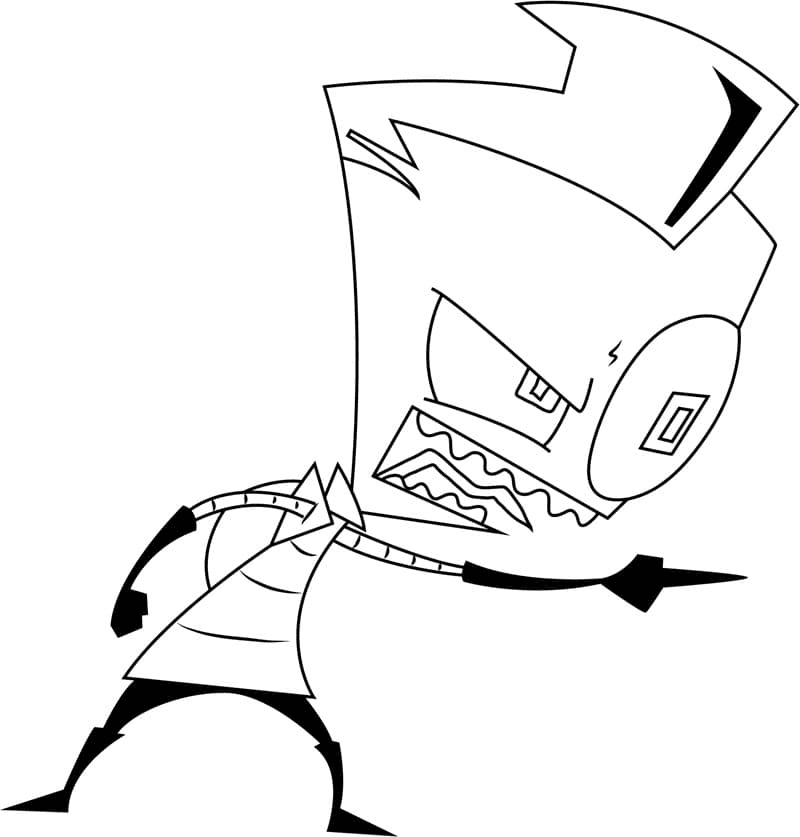 Invader zim coloring pages printable for free download