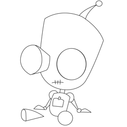 Invader zim coloring pages for kids printable free download